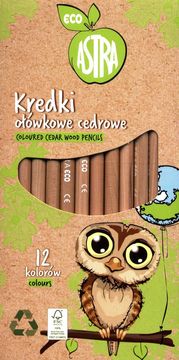 Astra Okrogle cedrove barvice 12 barv ECO 2149