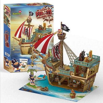 shumee 3D PIRATSKA LADJA Z ZAKLADOM UGANKA 8325