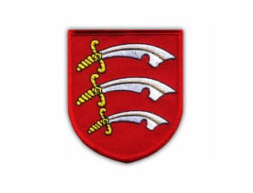 shumee Našitek grba Essexa - ščit - prišiven - vezen našitek/značka/emblem