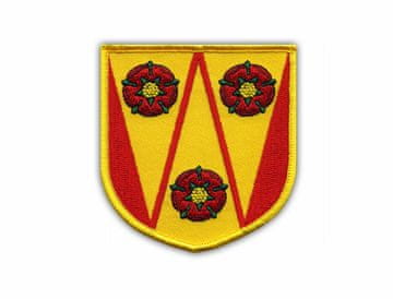 shumee Našitek grba Lancashira - ščit - magnetna podlaga - vezen našitek/značka/emblem