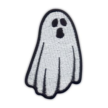 shumee Našitek Not That Scary GHOST - Booo! - fosforescentne niti, ki se svetijo v temi - samolepilna podlaga - vezen našitek/značka/emblem