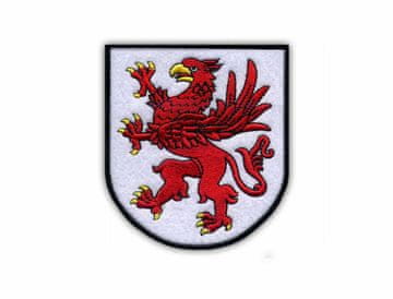 shumee Našitek grba Zahodnopomeranske regije / Zahodnopomeranskega vojvodstva - Samolepilna podlaga - Vezen našitek/značka/emblem