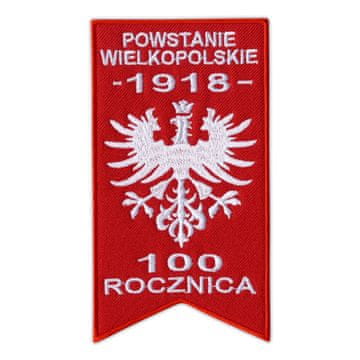 shumee Spominski našitek za 100. obletnico Velikopoljske vstaje 1918–2018 – samolepilna podlaga – vezen našitek/značka/emblem