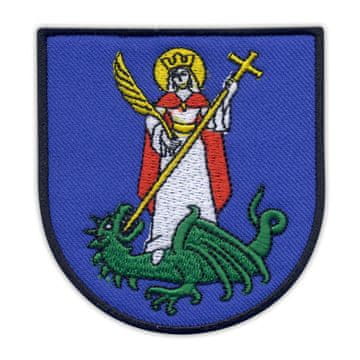 shumee Našitek grba mesta Nowy Sacz - nova različica - samolepilna podlaga - vezen našitek/značka/emblem