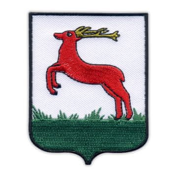 shumee Našitek grba mesta Pila - Podlaga za nalepko z likanjem / toplotnim varjenjem - Vezen našitek/značka/emblem