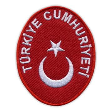 shumee Našitek državnega grba TURČIJE - TÜRKİYE CUMHURİYETİ - Podlaga za likanje / toplotno varjenje - Vezen našitek/značka/emblem