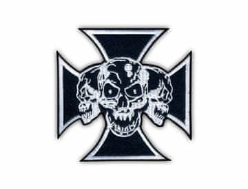 shumee Našitek z lobanjo - Podloga za nalepko / toplotno varjenje - Vezen našitek/značka/emblem