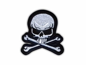 shumee Našitek lobanje - likalnik/termo zapečatena podlaga - vezen našitek/značka/emblem