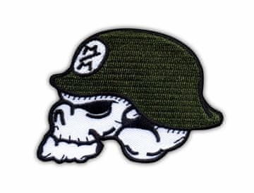 shumee Našitek lobanje v čeladi - Prišitje - Vezeni našitek/značka/emblem