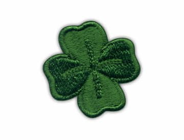 shumee Našitek štiriperesne deteljice - likalnik/termo zapečatena podlaga - vezen našitek/značka/emblem