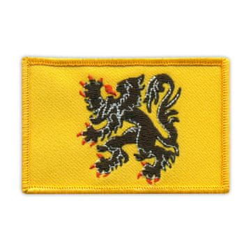 shumee Našitek zastave Flandrije (flamska regija) - Prišiven - Vezen našitek/značka/emblem