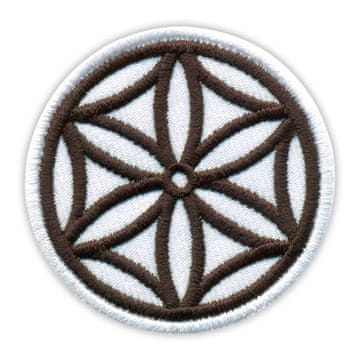 shumee Našitek rozete Highlander - Folk - belo ozadje - magnetna podlaga - vezen našitek/značka/emblem