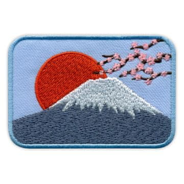 shumee Našitek Mount Fuji - Vulkan na Japonskem - Podlaga za likanje / toplotno varjenje - Vezeni našitek/značka/emblem