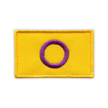 shumee Zastava ponosa interseksualcev Patchion - magnetna podlaga - vezen našitek/značka/emblem