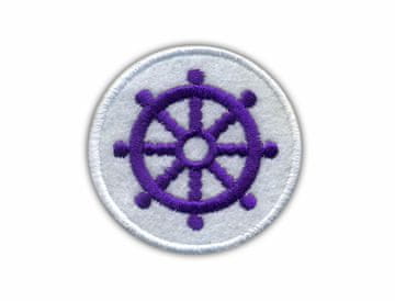 shumee Našitek Kolo Dharme - Podlaga za likanje / toplotno varjenje - Vezen našitek/značka/emblem