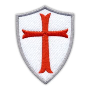 shumee Ščit templjarjev - magnetna podlaga - vezen našitek/značka/emblem