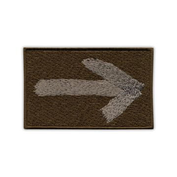 shumee Našitek s puščico - Cesta sv. Jakoba - umirjen - Podlaga za nalepko z likanjem / toplotnim varjenjem - Vezen našitek/značka/emblem