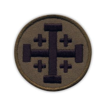 shumee Našitek Jeruzalemski križ - umirjen - Samolepilna podlaga - Vezen našitek/značka/emblem
