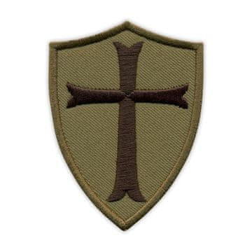 shumee Ščit templjarskih vitezov - umirjen - magnetna podlaga - vezen našitek/značka/emblem