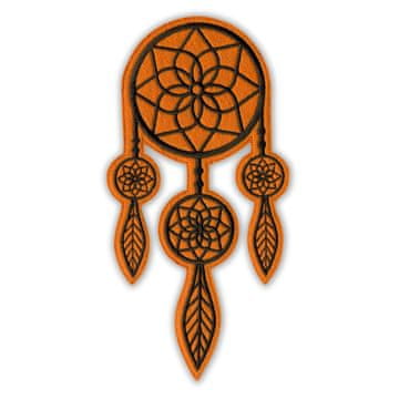 shumee Velik lovilec sanj - oranžen - samolepilna podlaga - vezen našitek/značka/emblem