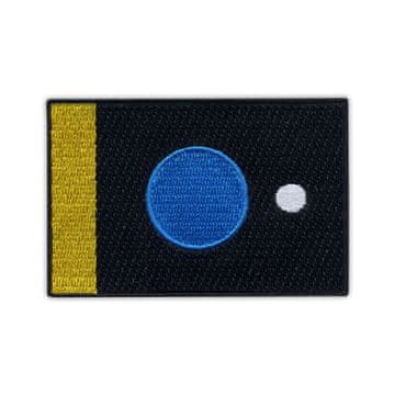 shumee Našitek Zastava Zemlje avtorjev Miha Artnak in Srdan Prodanović - preprost rob - samolepilna podlaga - vezen našitek/značka/emblem
