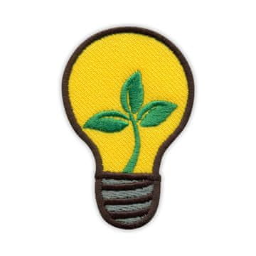 shumee Okolju prijazna žarnica Patchion - zelena luč - likalnik/termotesna podlaga - vezen našitek/značka/emblem