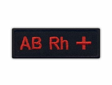 shumee Našitek krvne skupine AB Rh + - Prišiven - Vezen našitek/značka/emblem