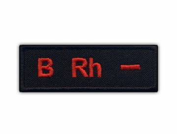 shumee Našitek krvne skupine B Rh - - Podloga za nalepko z likanjem / toplotnim varjenjem - Vezen našitek/značka/emblem