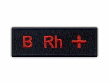 shumee Našitek krvne skupine B Rh + - Prišiven - Vezen našitek/značka/emblem