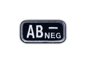 shumee Našitek krvna skupina AB "negativna" črno/bela - Prišiven - Vezen našitek/značka/emblem