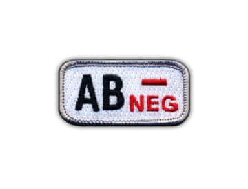 shumee Našitek krvna skupina AB "negativna" bel/rdeč - Prišiven - Vezen našitek/značka/emblem