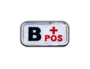 shumee Našitek krvne skupine B "pos" bel/rdeč - Prišiven - Vezen našitek/značka/emblem