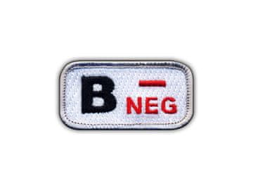 shumee Našitek krvne skupine B "negativna" bel/rdeč - Prišiven - Vezen našitek/značka/emblem