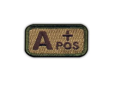 shumee Našitek krvne skupine A "pos" večbarvni - magnetna podlaga - vezen našitek/značka/emblem
