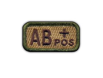 shumee Našitek krvne skupine AB "pos" večbarvni - Prišiven - Vezen našitek/značka/emblem