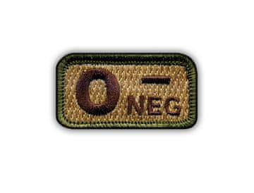 shumee Našitek krvne skupine 0 "negativna" večbarvna - Prišiven - Vezen našitek/značka/emblem