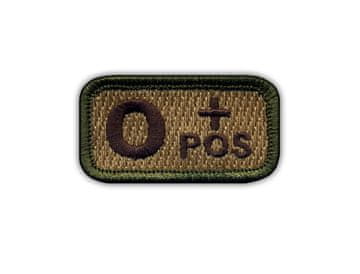 shumee Našitek krvne skupine 0 "poz" večbarvna - Prišiven - Vezen našitek/značka/emblem
