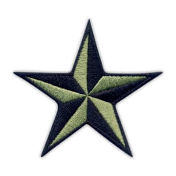 shumee Našitek Jadralna zvezda - črna / vojaško zelena - Prišitje - Vezen našitek/značka/emblem