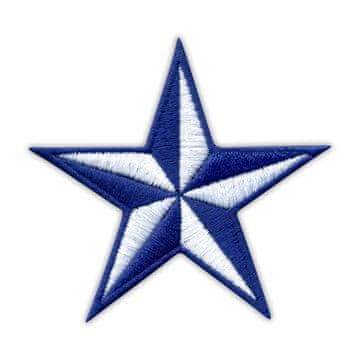 shumee Našitek Jadralna zvezda - modro/belo - magnetna podlaga - vezen našitek/značka/emblem