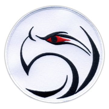 shumee Našitek Falcon z rdečim očesom - Prišiven - Vezen našitek/značka/emblem