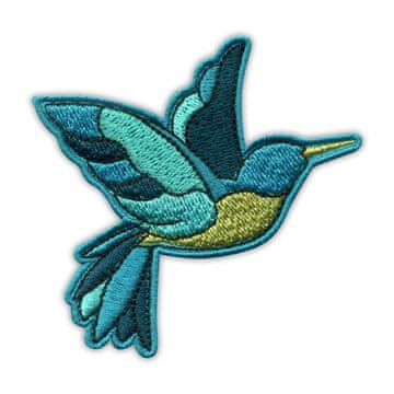 shumee Našitek Bird - kolibri levo - Prišitje - Vezen našitek/značka/emblem