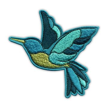 shumee Našitek Bird - kolibri desno - Prišiven - Vezen našitek/značka/emblem