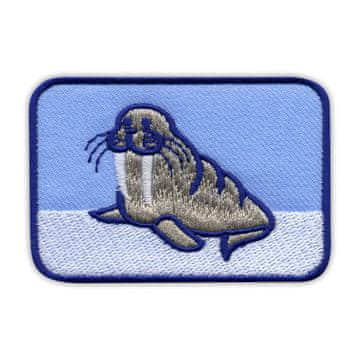shumee Našitek WARLUS na ledeni morski sadeži - Podloga za nalepko z likanjem / toplotnim varjenjem - Vezen našitek/značka/emblem