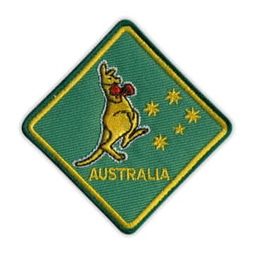 shumee Našitek Boksarski kenguru - AVSTRALIJA - Podlaga za likanje / toplotno varjenje - Vezen našitek/značka/emblem