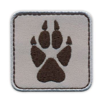 shumee Našitek volčje stopinje - volčja šapa - likalnik/termo zapečatena podlaga - vezen našitek/značka/emblem
