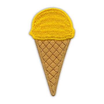 shumee Sladoled Patchion - rumeni sorbet - likalnik/termo zapečatena podlaga - vezen našitek/značka/emblem