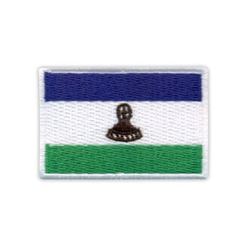 shumee Našitek Zastava Lesota - Magnetna podlaga - Vezen našitek/značka/emblem