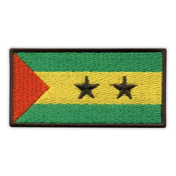 shumee Našitek zastave São Toméja in Príncipa - Podlaga za likanje / toplotno varjenje - Vezen našitek/značka/emblem