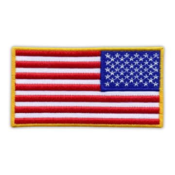 shumee Našitek zastave Združenih držav Amerike - hrbtna stran - magnetna podlaga - vezen našitek/značka/emblem
