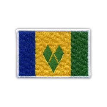 shumee Našitek zastave Saint Vincenta in Grenadine - 2" - Prišiven - Vezen našitek/značka/emblem